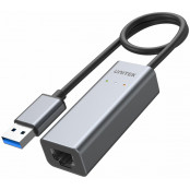 Karta sieciowa USB-A Unitek U1313B - USB3.0, 1x 100|1000|2500Mbps RJ45, przewód 30cm - zdjęcie 2